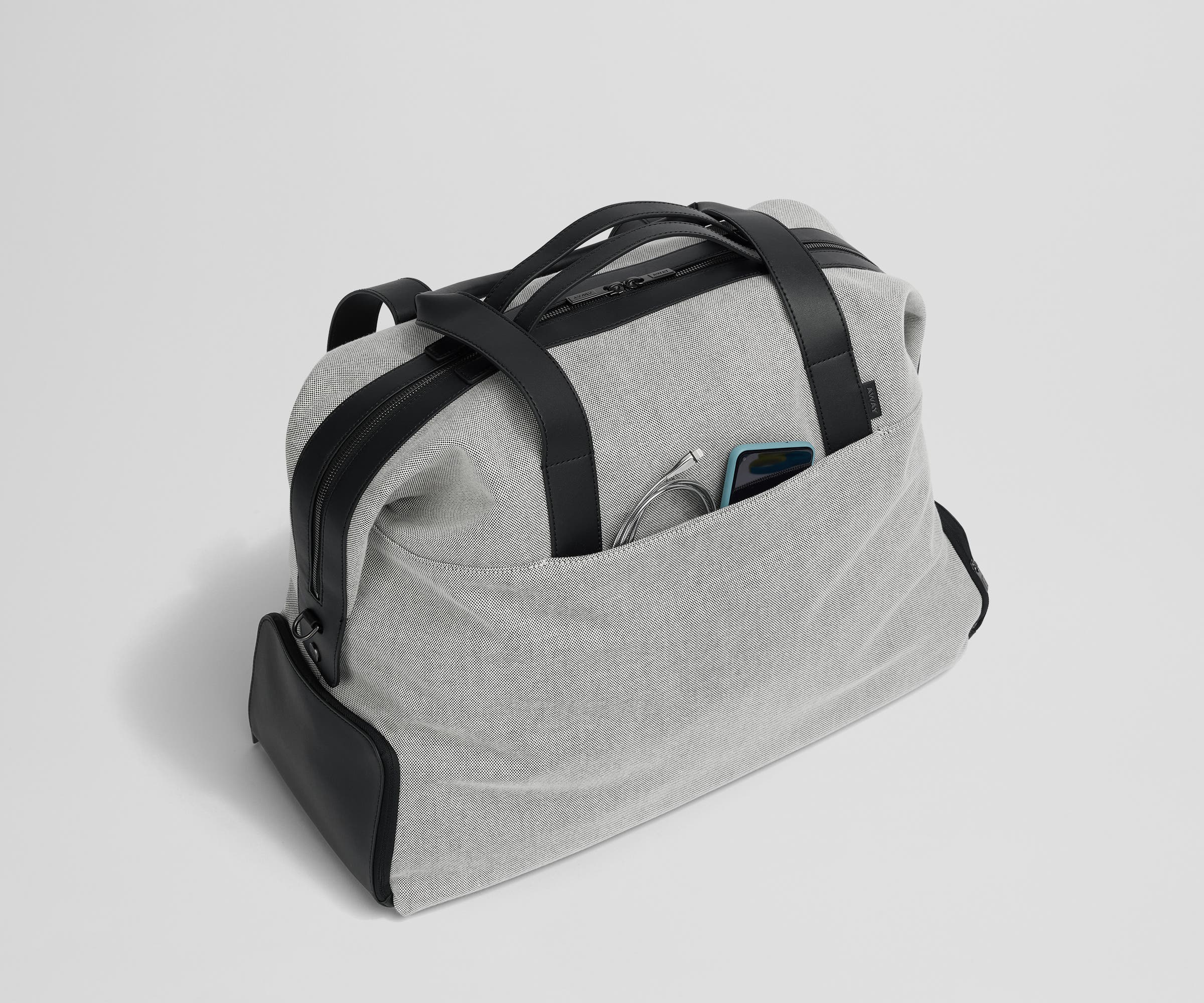 away-transit-canvas-weekender-sac-voyage-noir-toile image 5