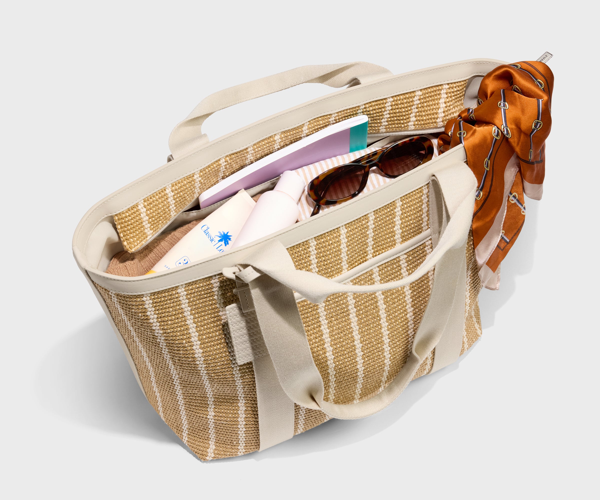 away-riviera-straw-tote-tote-bag-paille-white-seagrass image 2