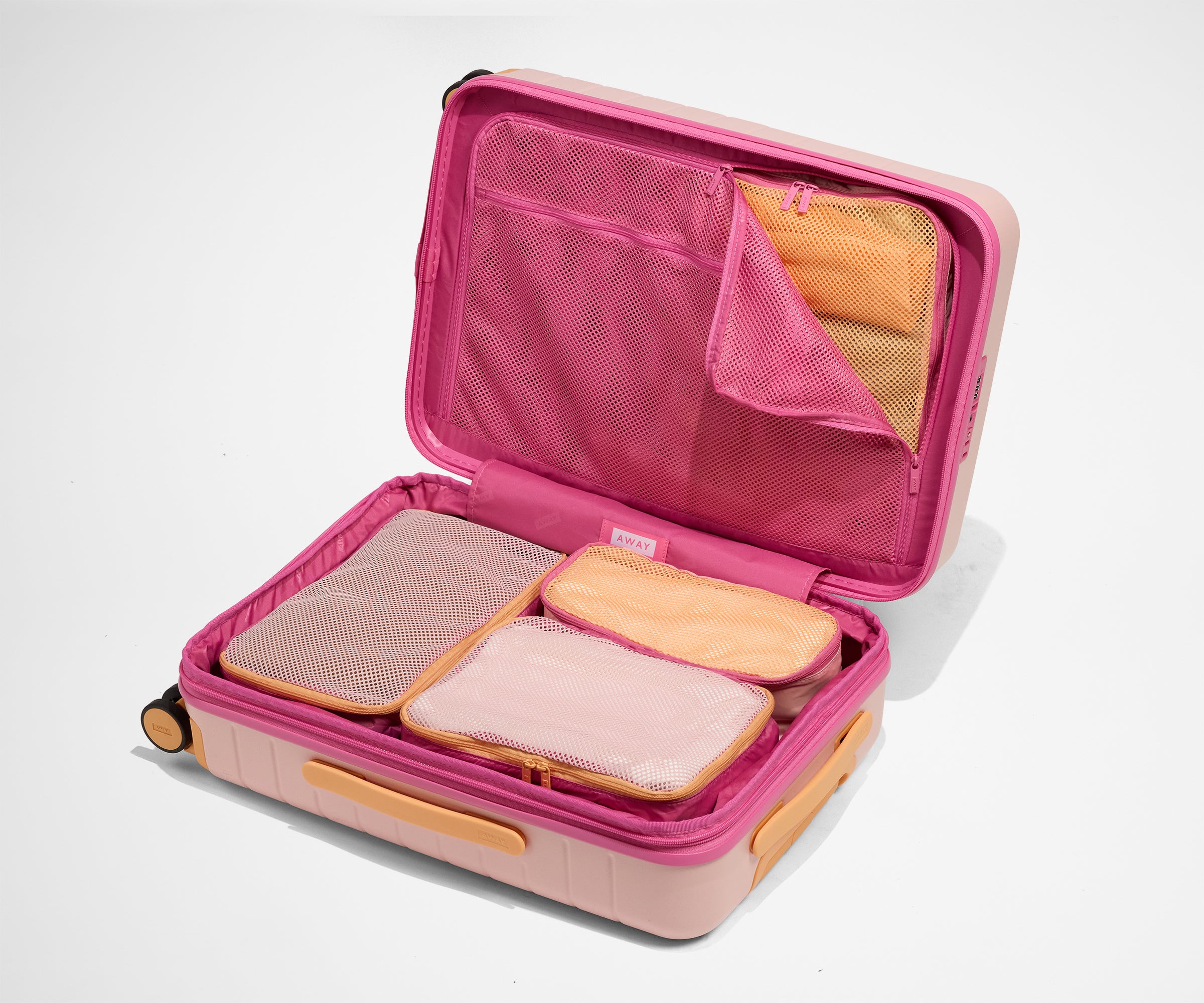 away-packing-cubes-organisateur-valise-pink-sand-x4 image 4