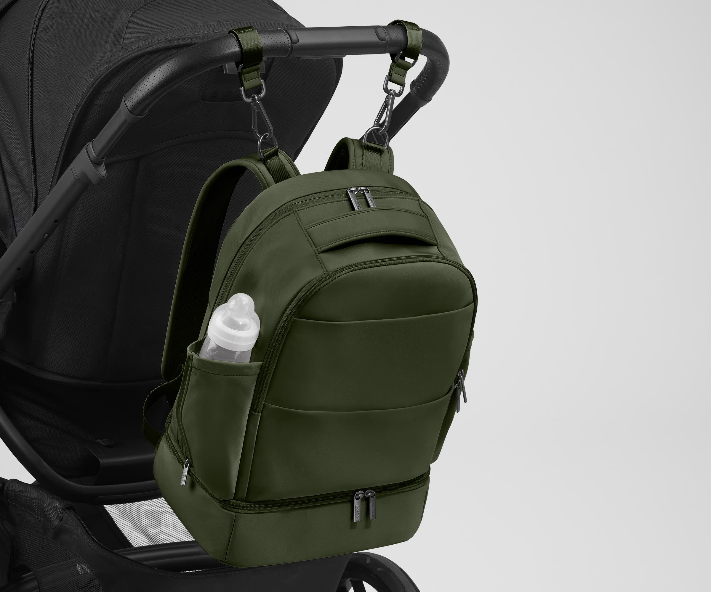 away-double-diaper-backpack-sac-dos-langer-vert-olive-green image 7