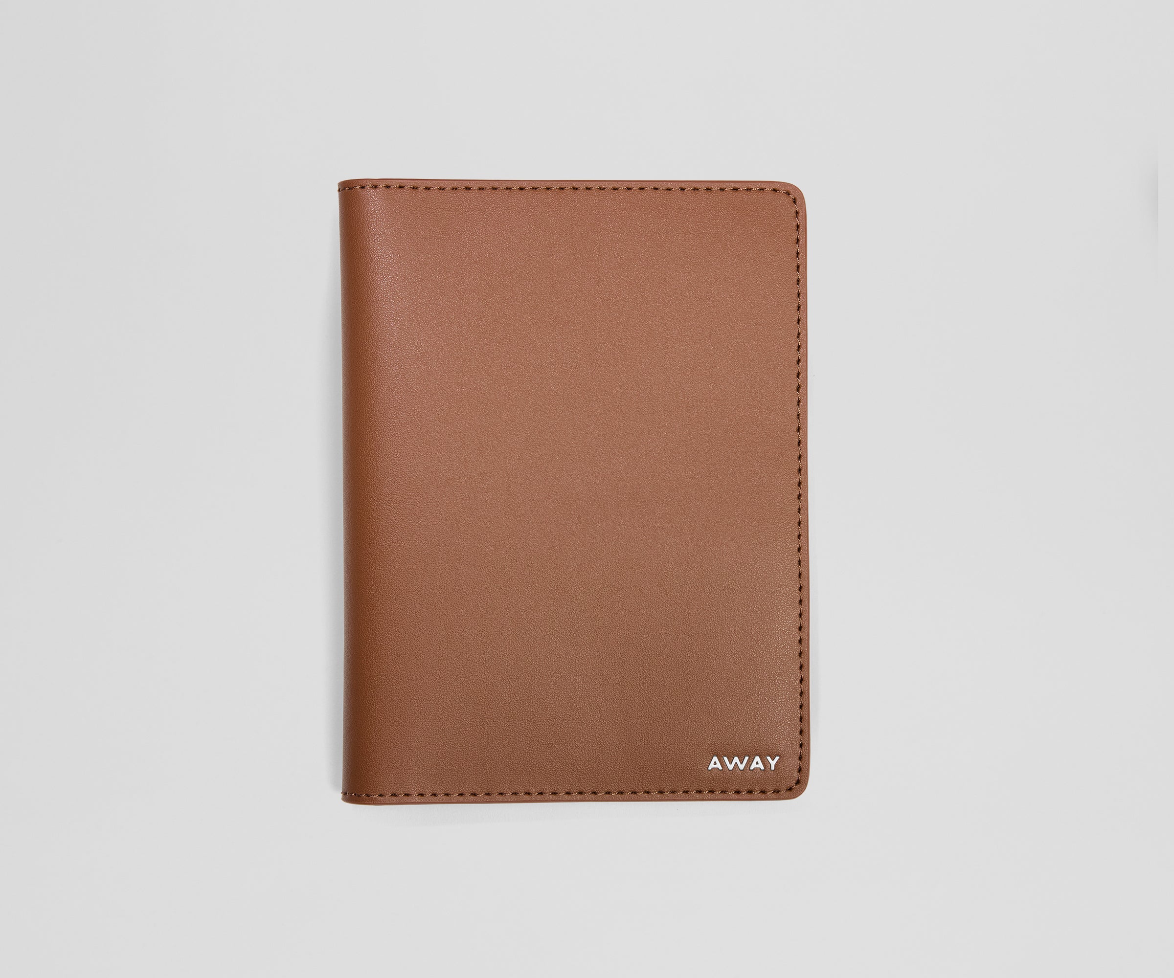 away-porte-passeport-cuir-marron-selle-saddle-brown image 1
