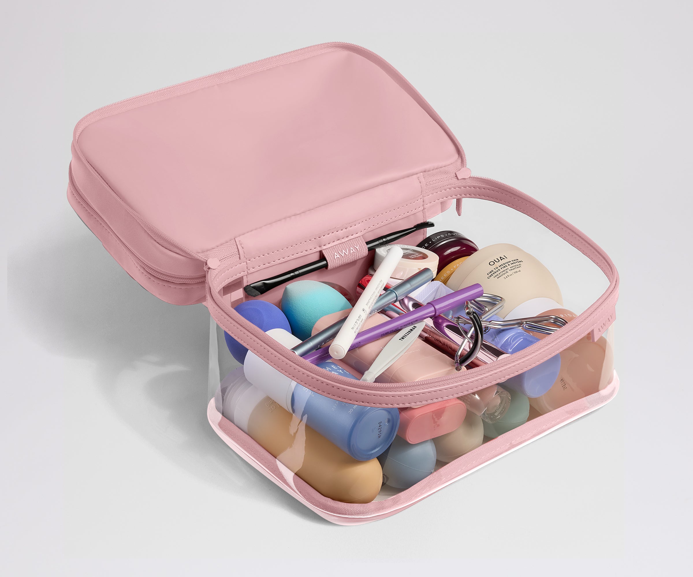 away-clear-cosmetic-case-trousse-maquillage-blush-pink image 2