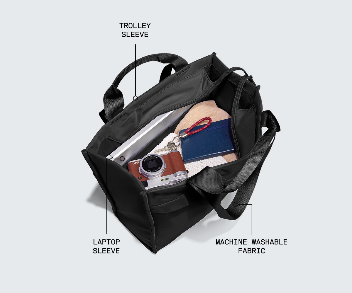 away-featherlight-daily-tote-sac-cabas-noir-ordinateur image 4