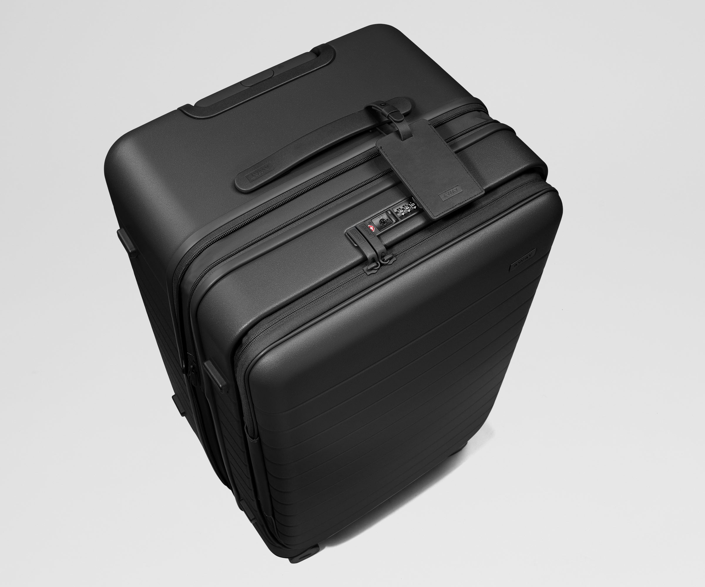 away-checked-topside-medium-trunk-valise-soute-jet-black image 8