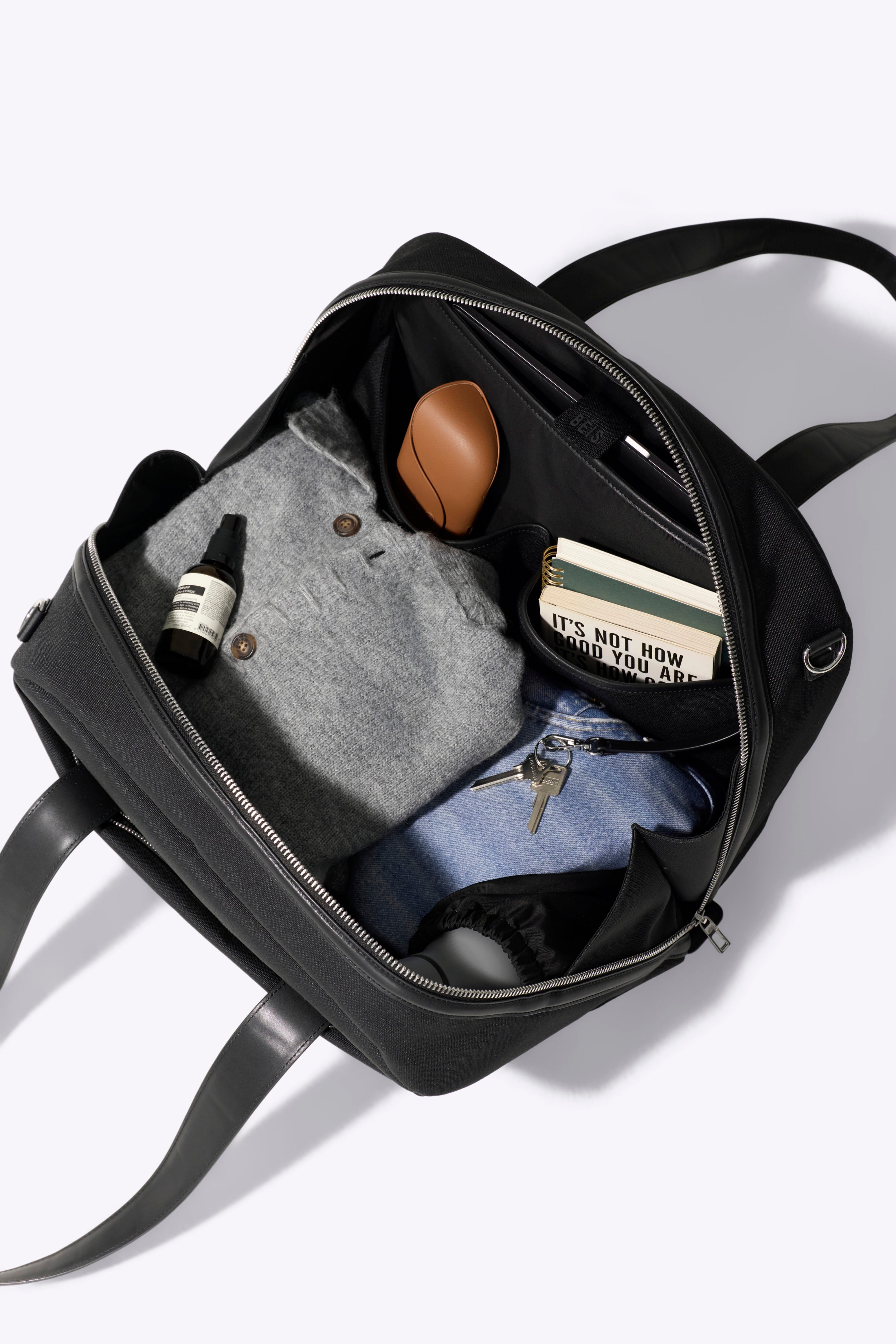 beis-the-duffle-sac-voyage-noir-ordinateur image 3