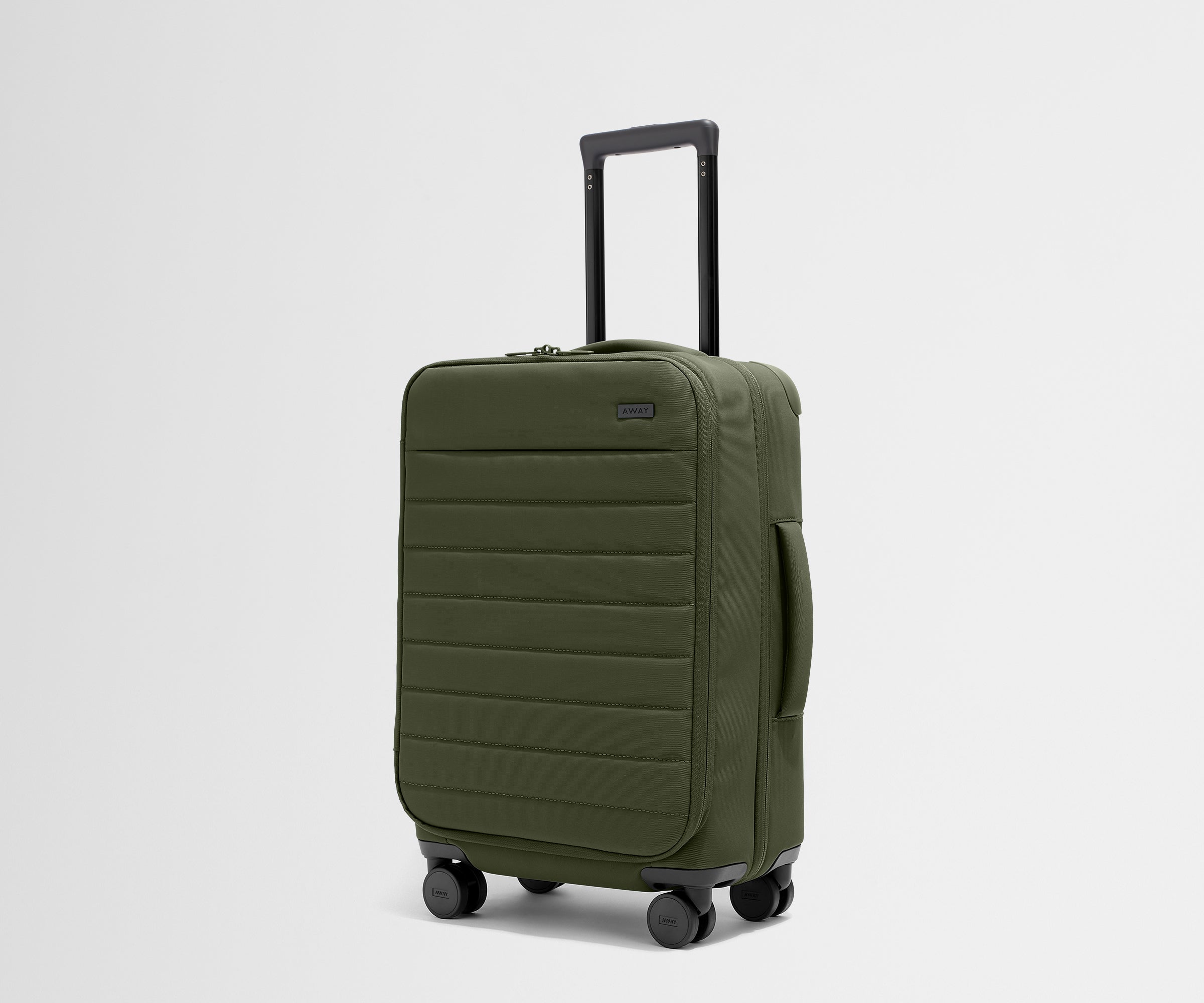 away-carry-on-valise-cabine-souple-vert-olive-extensible image 2
