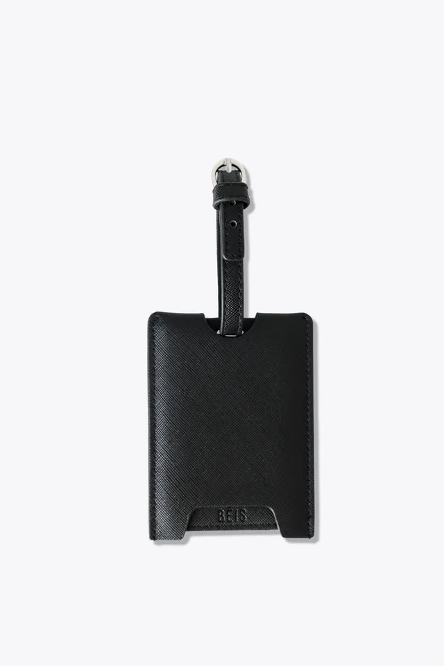 beis-the-luggage-tag-tiquette-bagage-noir-cache-adresse image 1