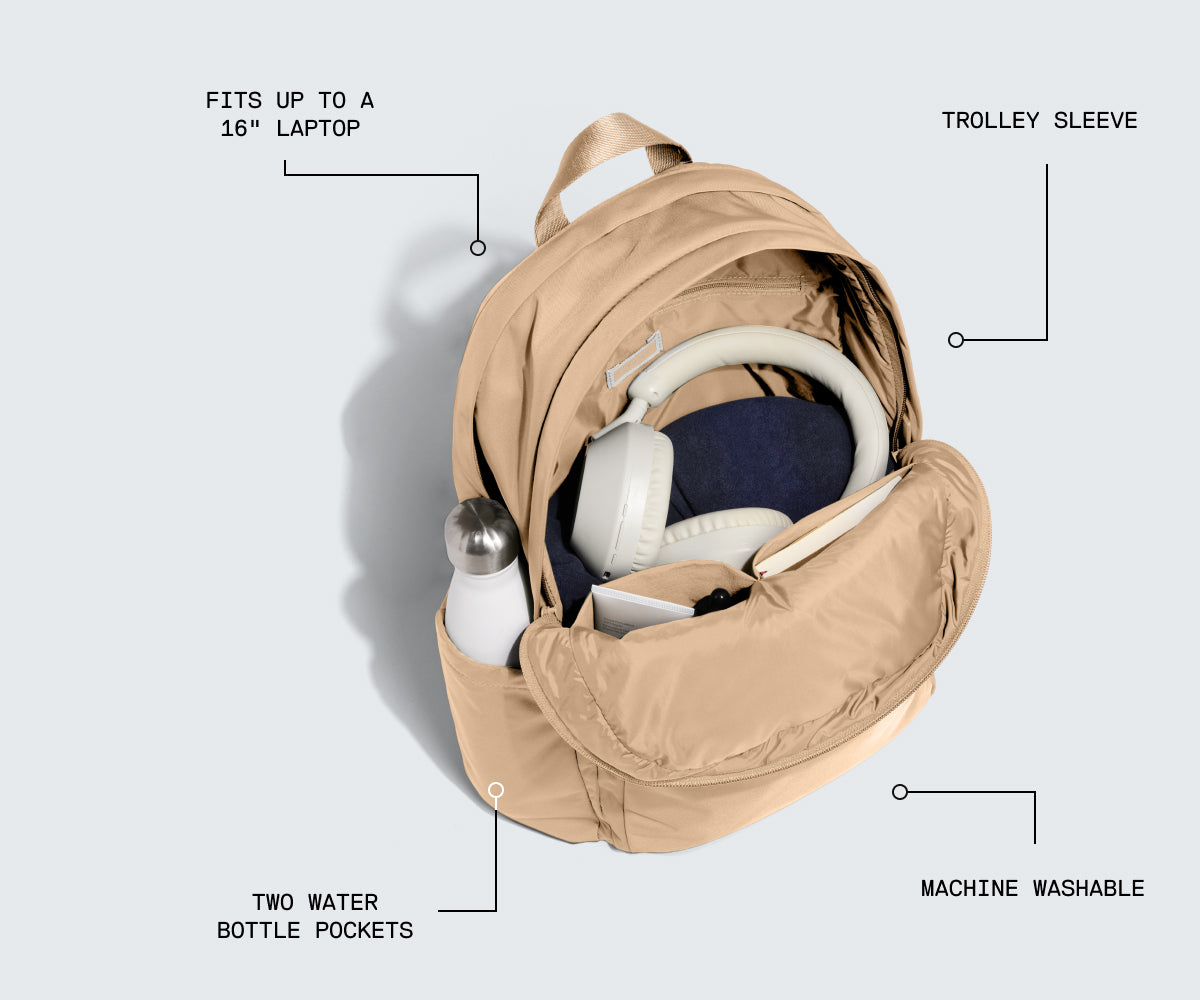 away-featherlight-sac-dos-ordinateur-camel-brown image 5
