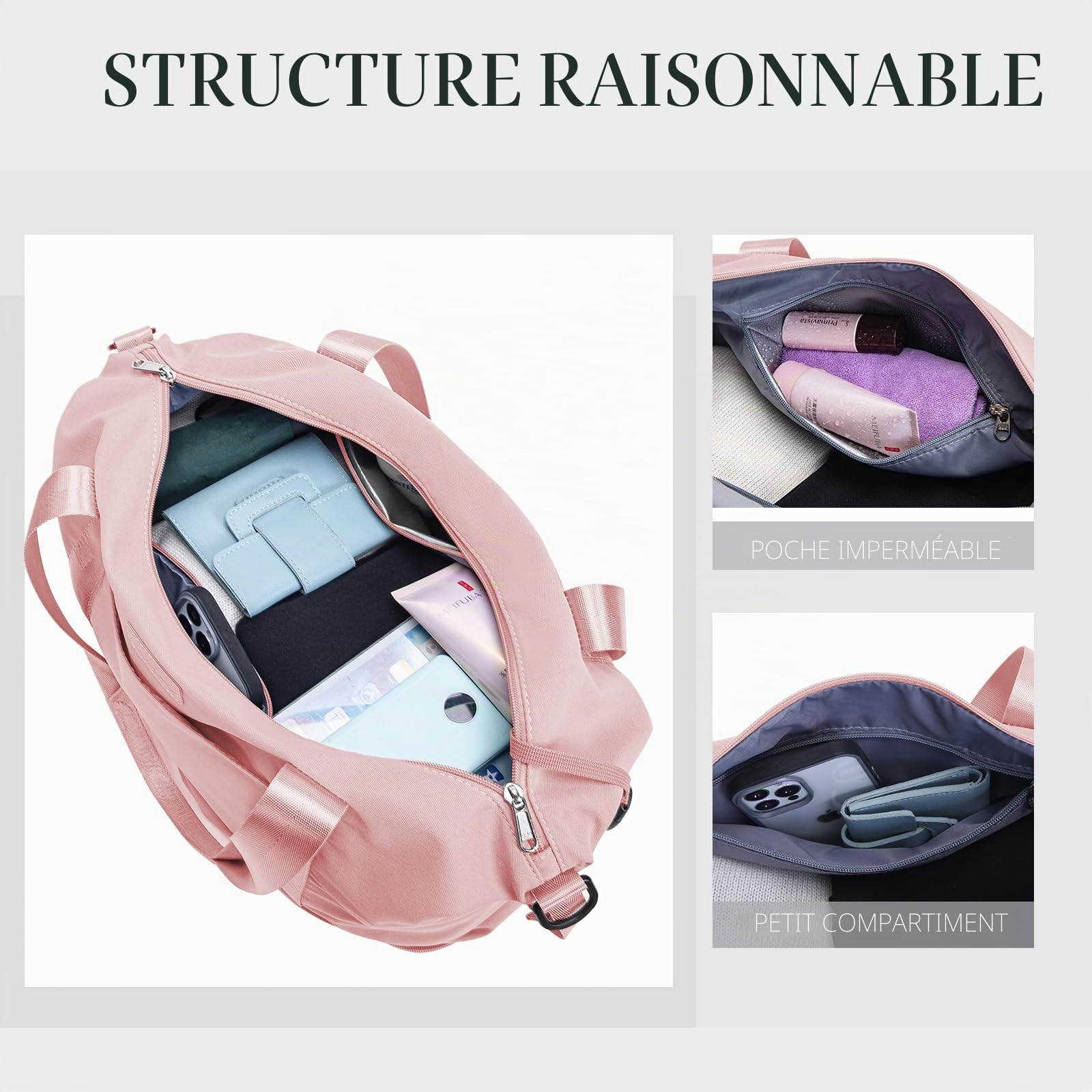 hayayu-sac-de-cabine-40x20x25-sac-voyage-rose-extensible image 7