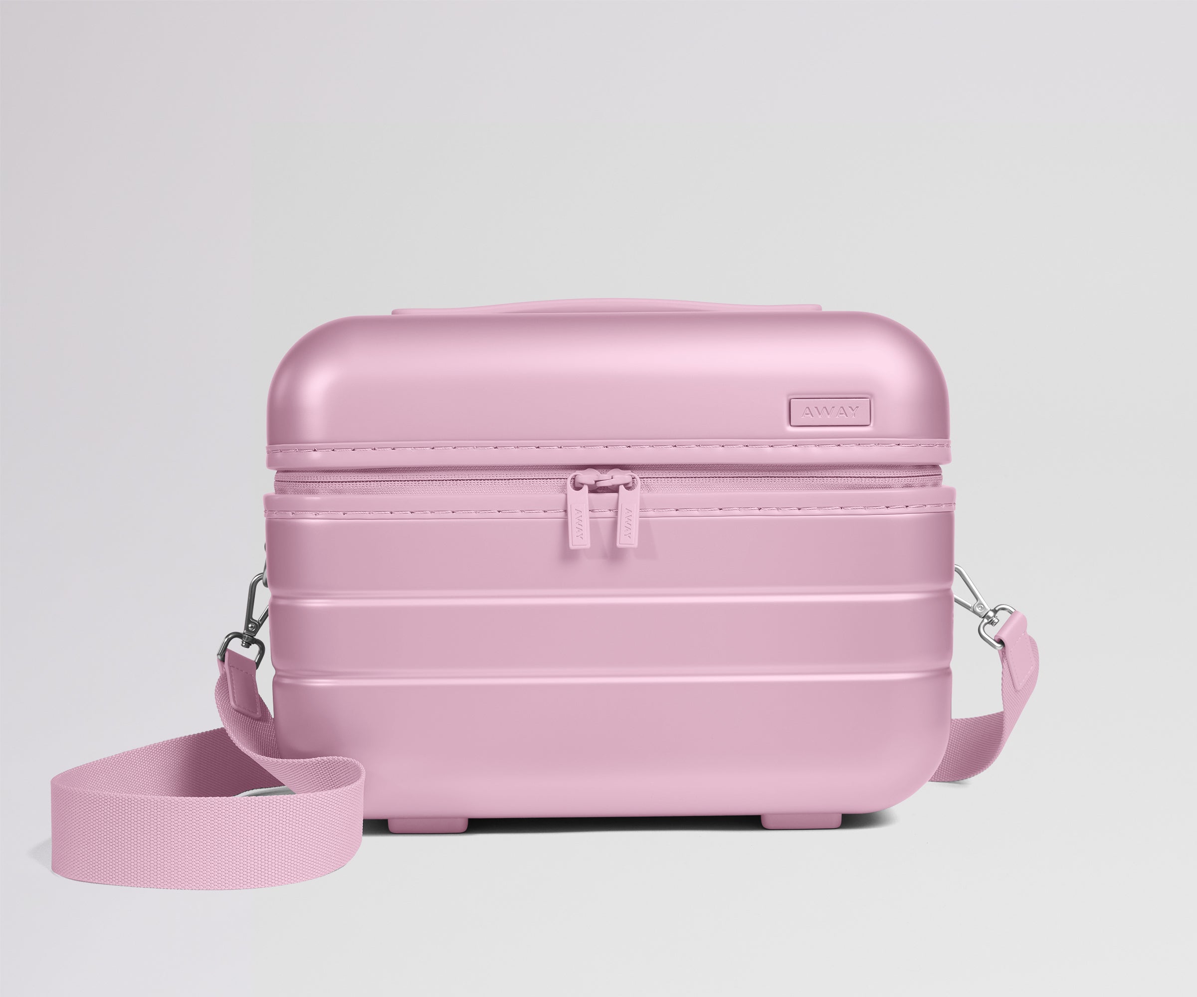 away-train-case-vanity-rigide-glacial-pink-polycarbonate image 1