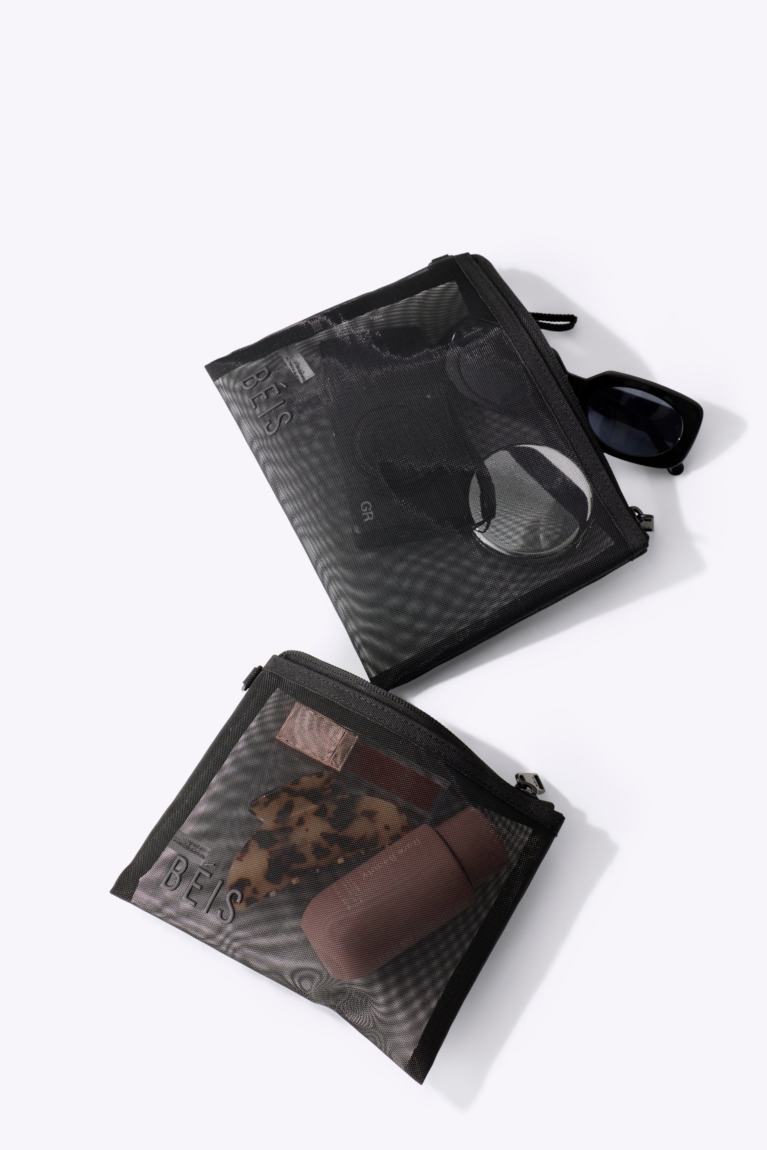 beis-mesh-pouch-duo-trousse-noire-lot-2-filet-zip image 2