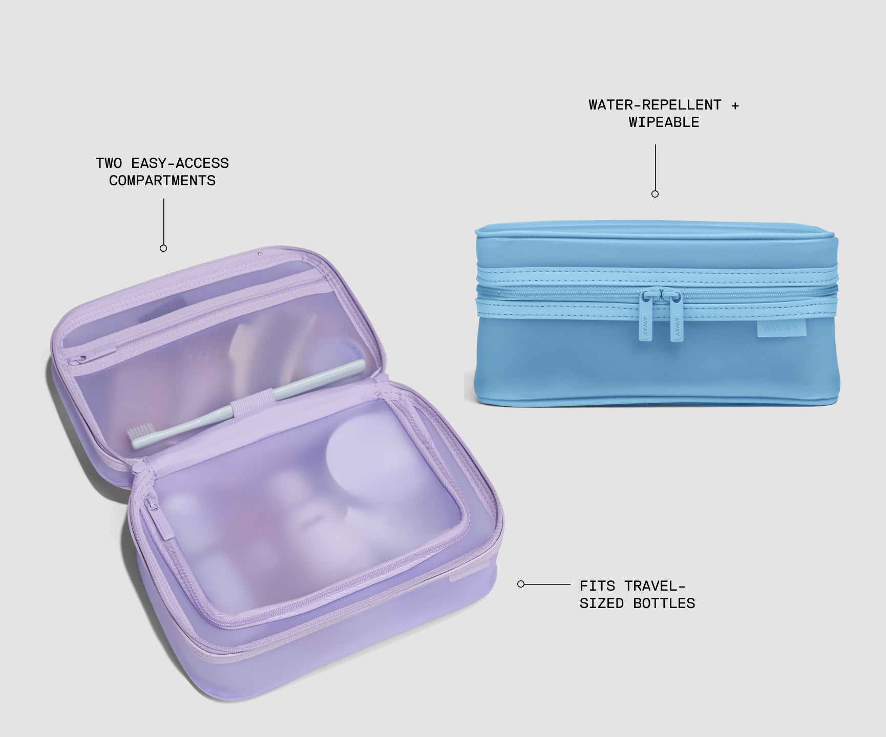 away-toiletry-bags-trousse-transparente-opal-blue-bleu image 3