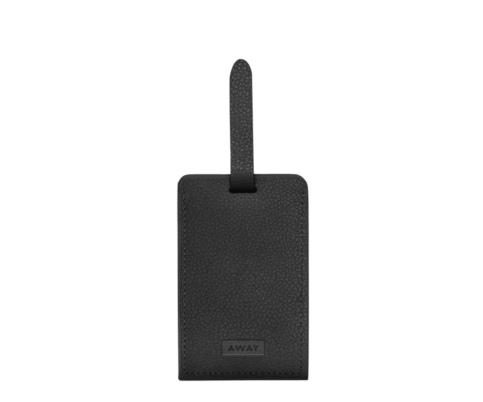 away-luggage-tags-tiquette-bagage-aluminium-jet-black image 1