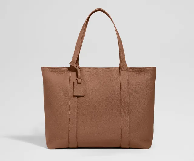 away-leather-tote-sac-tote-cuir-v-ritable-saddle-brown image 1