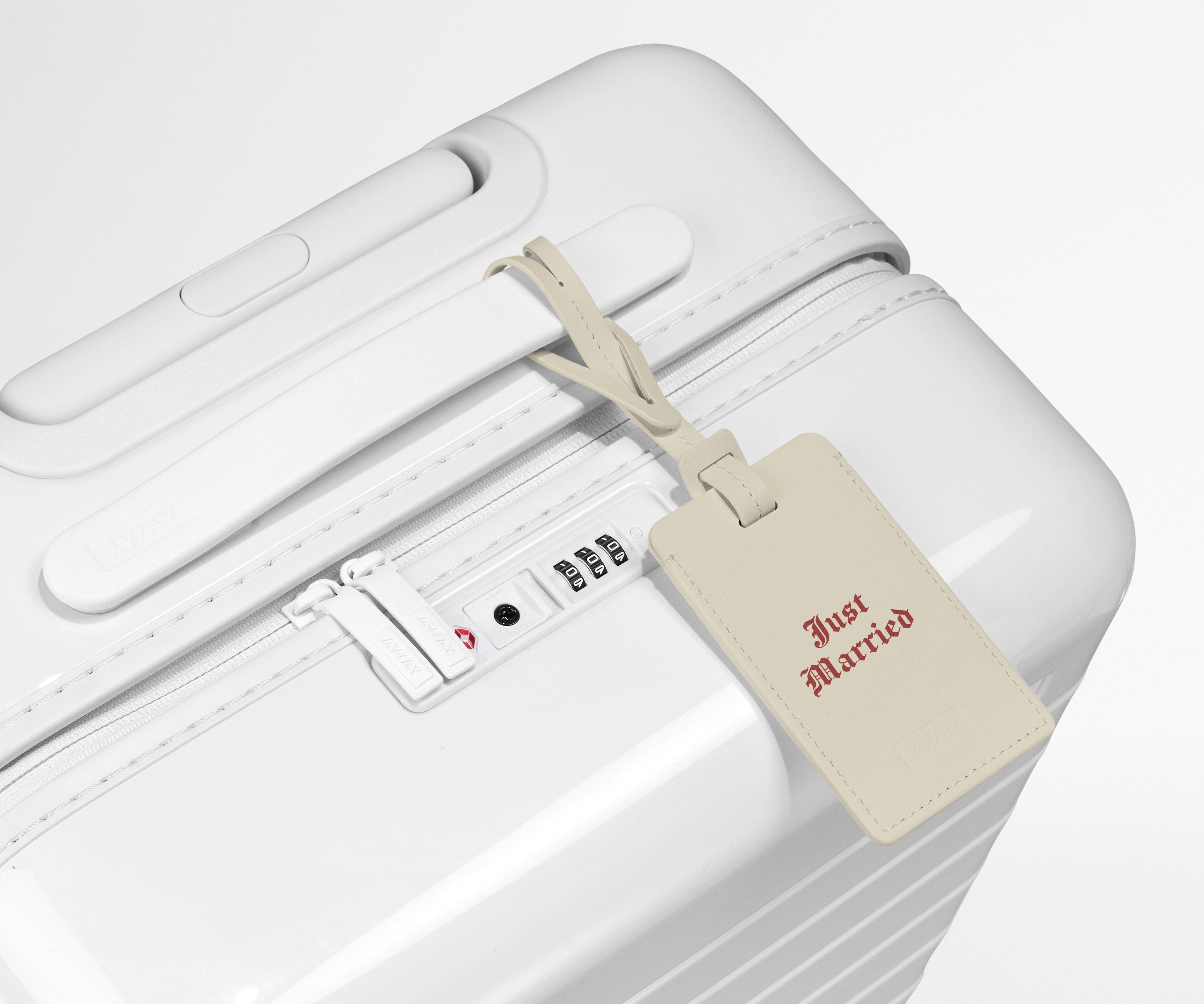 away-luggage-tag-tiquette-bagage-honeymoon-cuir image 2