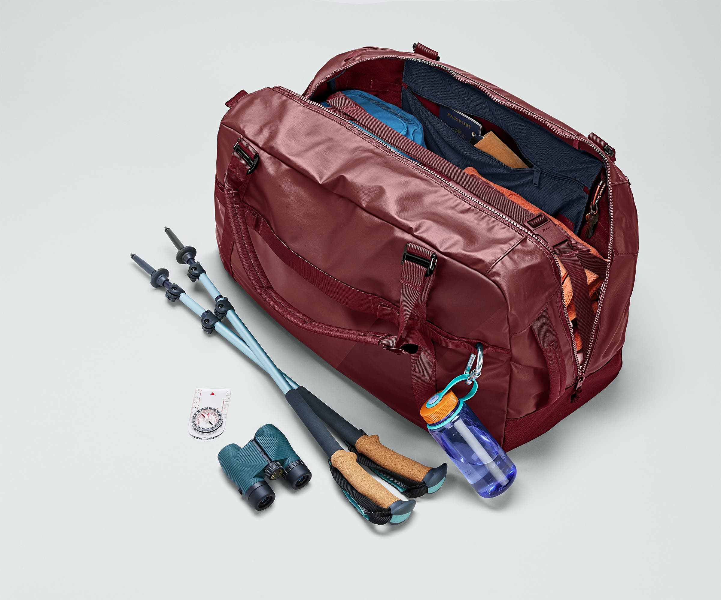 away-active-duffle-70l-sac-voyage-burgundy-red image 3