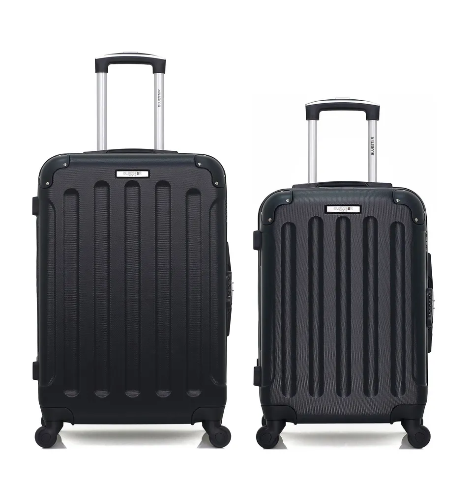 bluestar-madrid-lot-2-valises-week-end-cabine-noir-rigide image 1