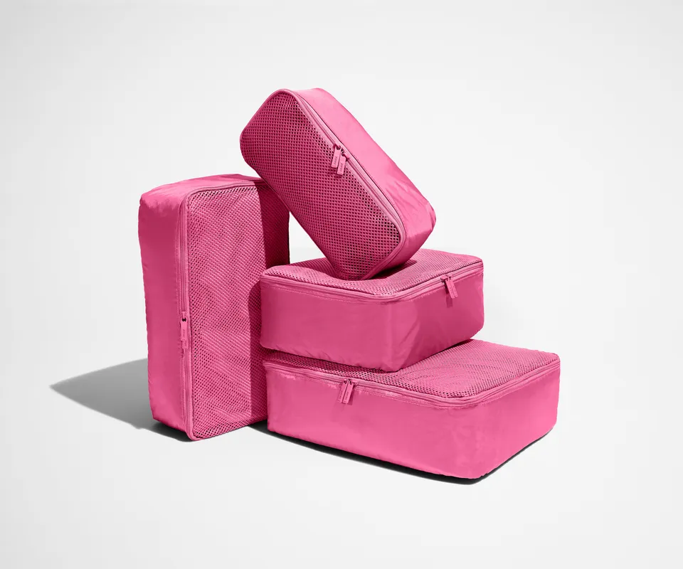 away-insider-packing-cubes-set-4-cubes-rangement-island-pink-nylon image 1