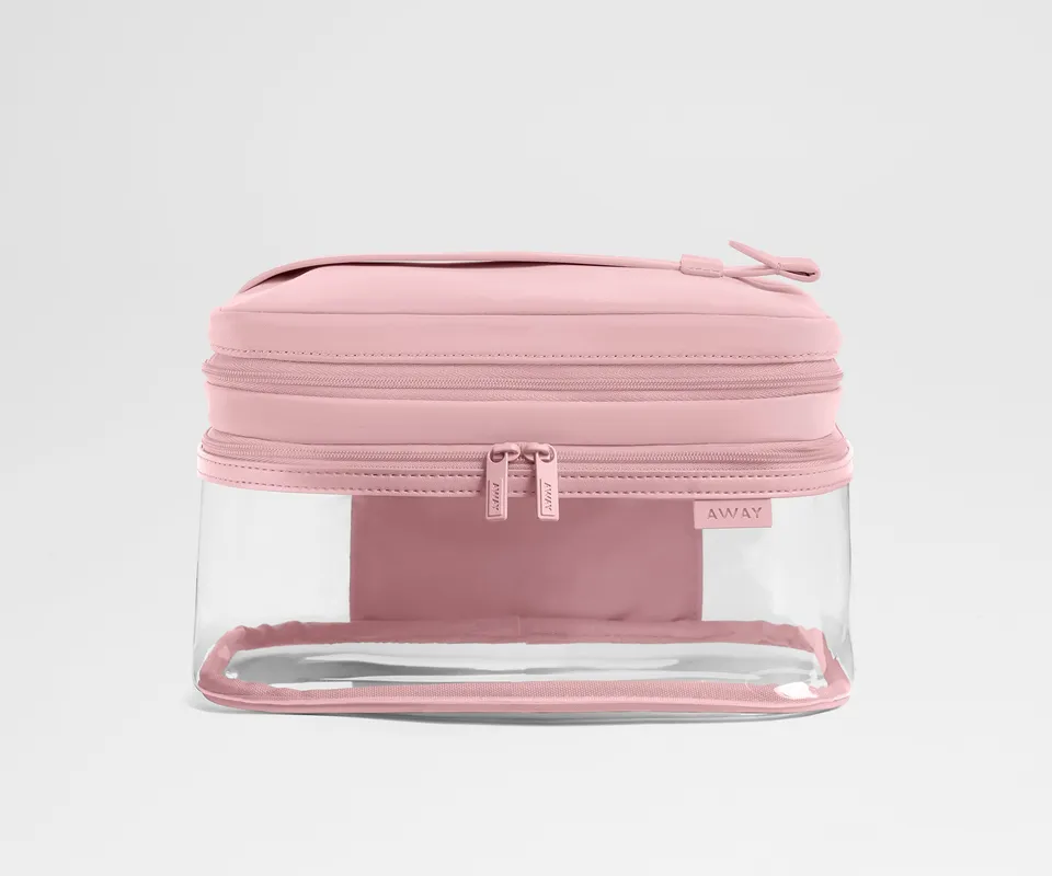 away-clear-cosmetic-case-trousse-maquillage-blush-pink image 1