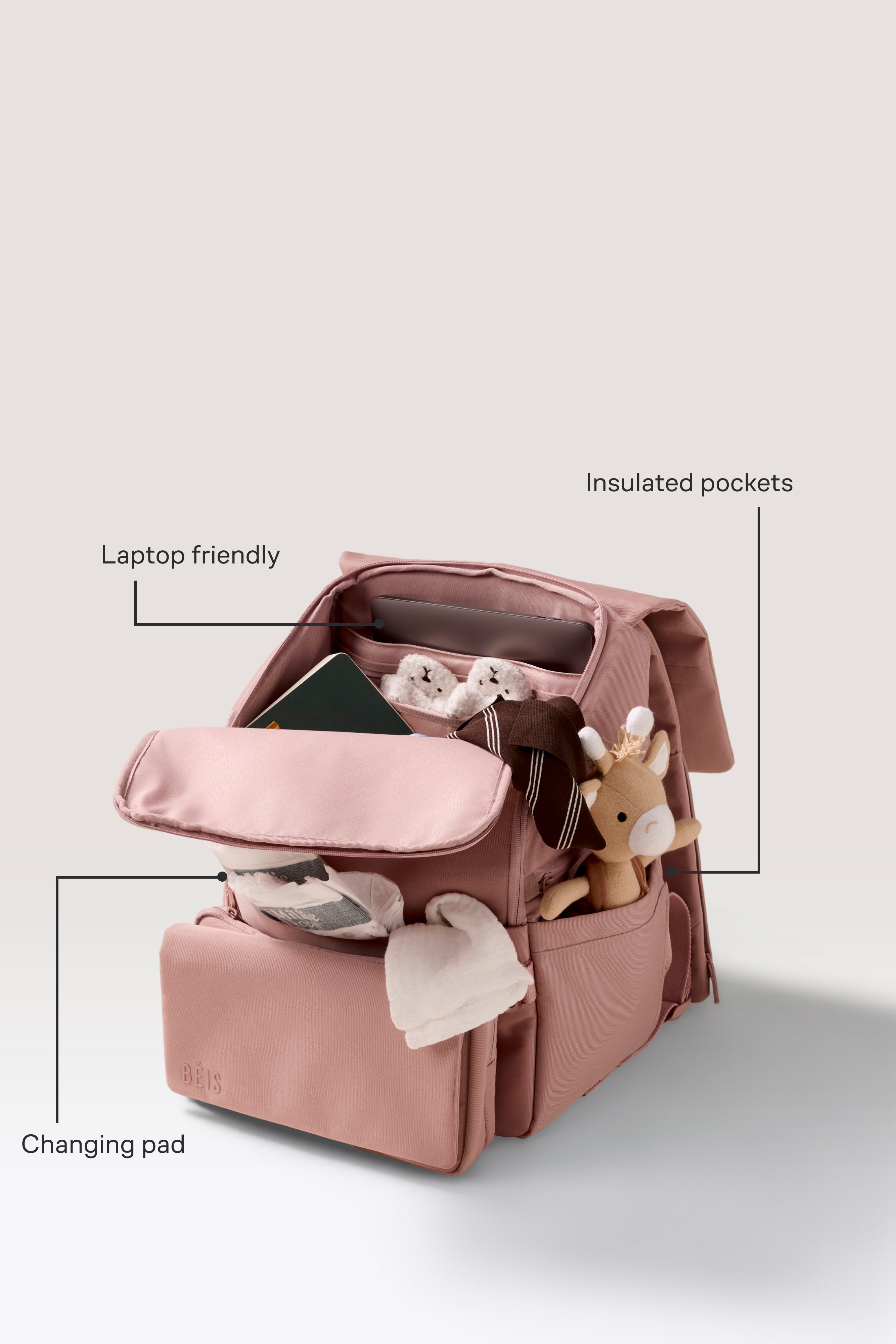 beis-ultimate-diaper-sac-dos-langer-atlas-pink image 2