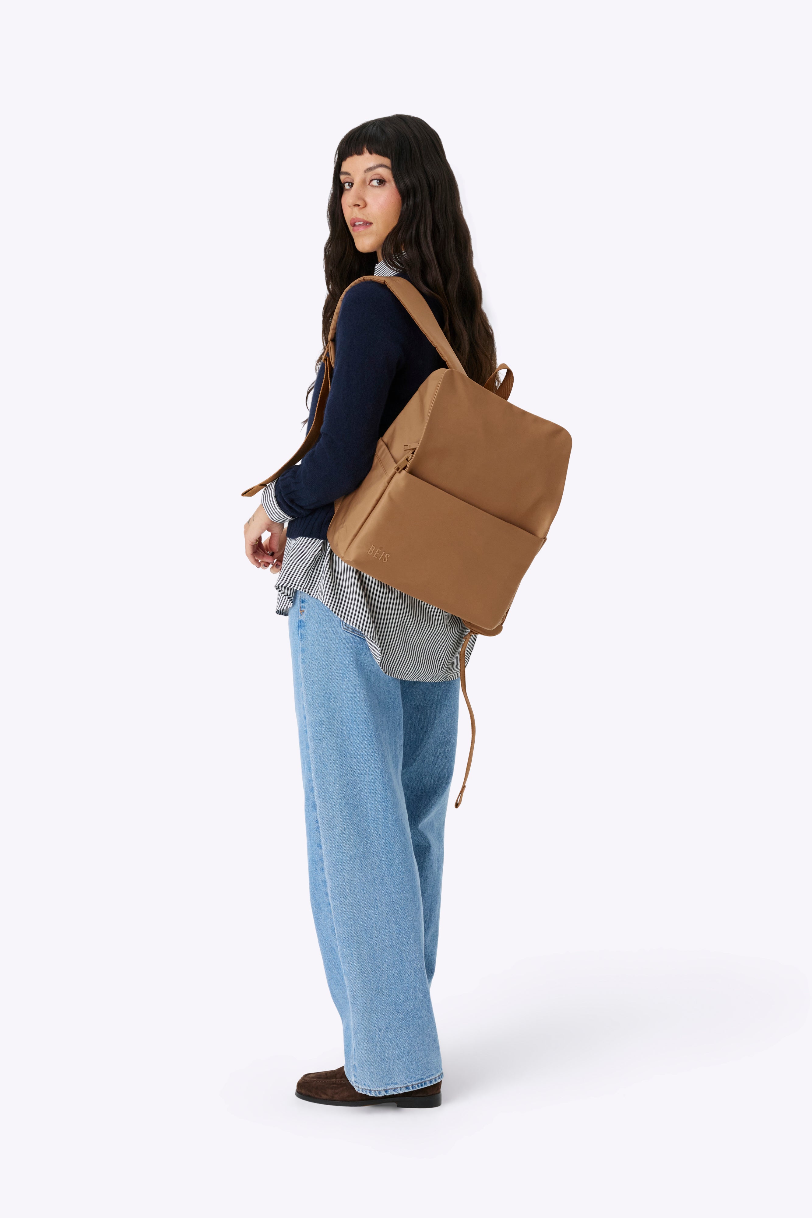 beis-everyday-sac-dos-langer-camel-nylon image 3