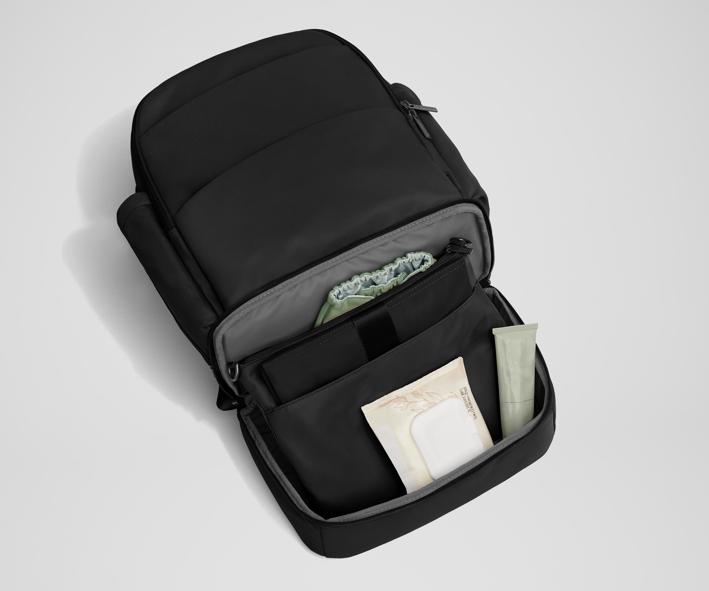 away-double-diaper-backpack-sac-dos-langer-jet-black-compartiments image 6