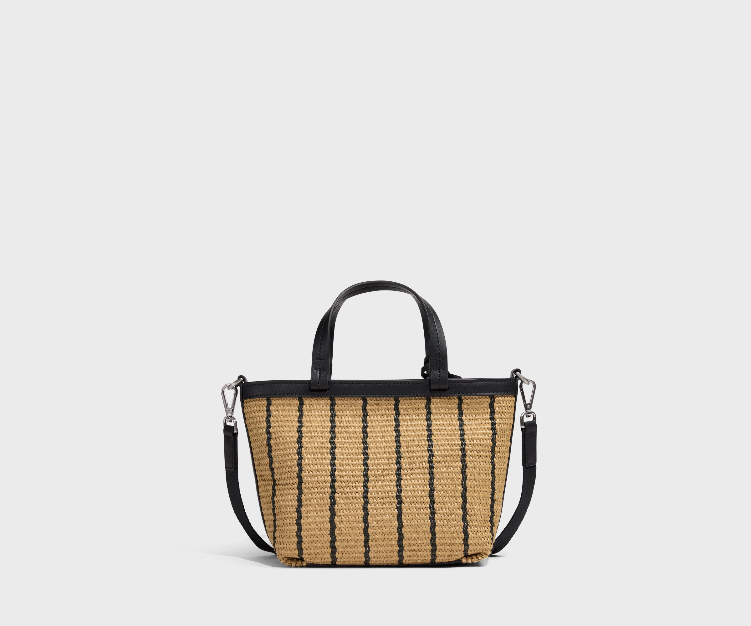 away-tote-mini-riviera-straw-sac-paille-noir image 5