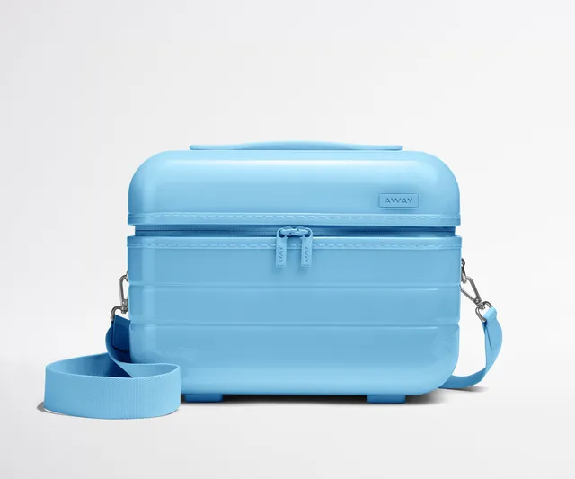 away-train-case-vanity-rigide-glazed-opal-blue-polycarbonate image 1