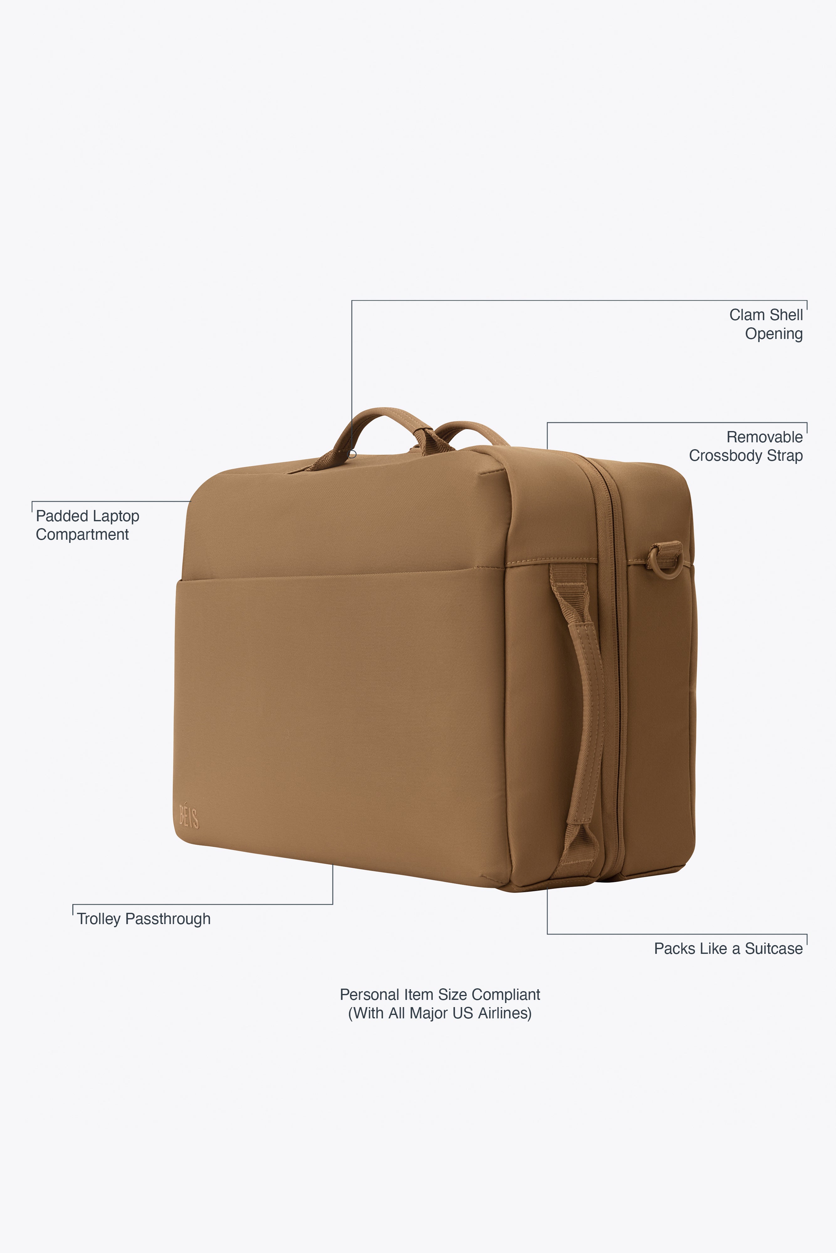 beis-ultimate-travel-duffle-sac-voyage-camel image 2