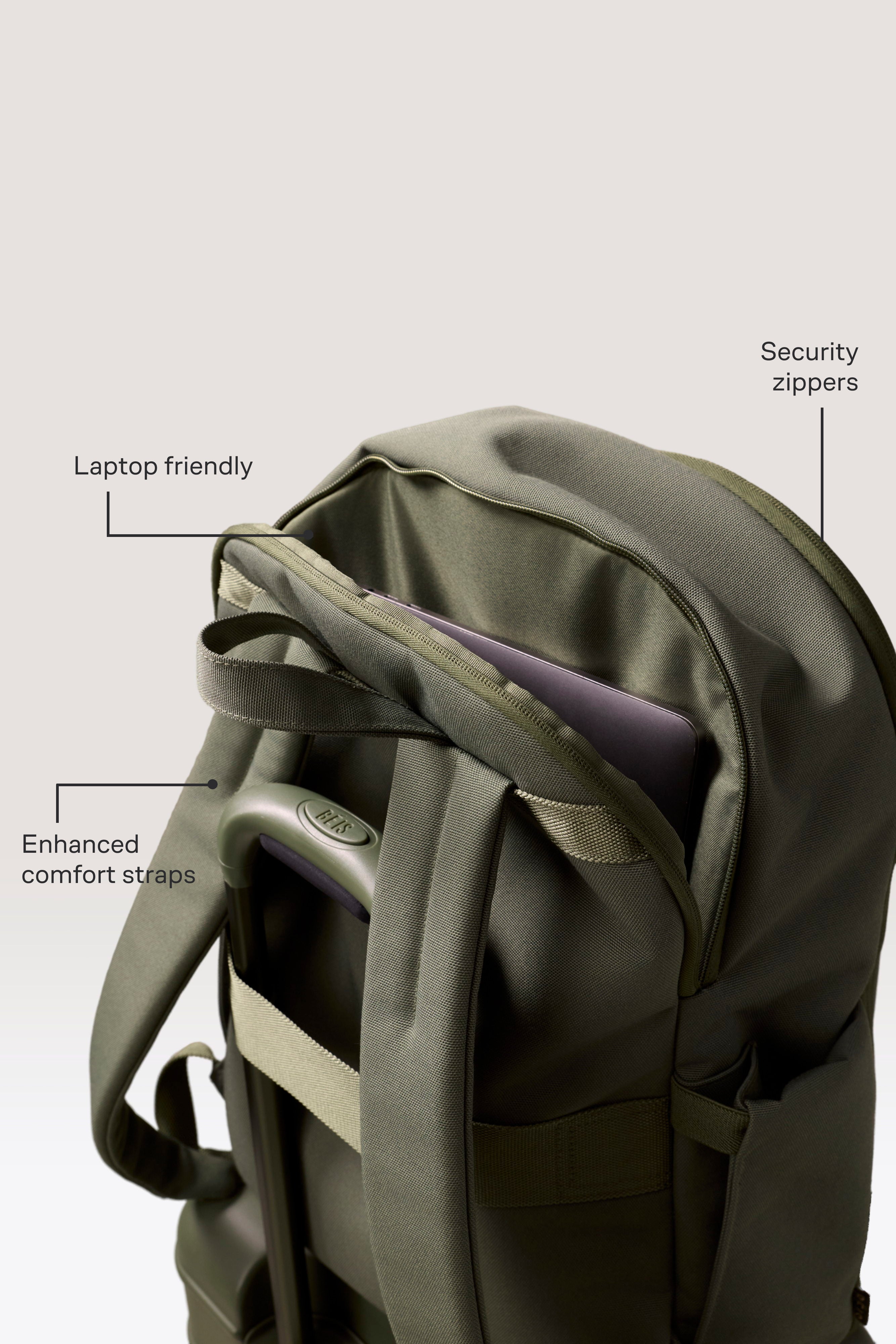 beis-travel-backpack-sac-dos-olive-ordinateur image 2