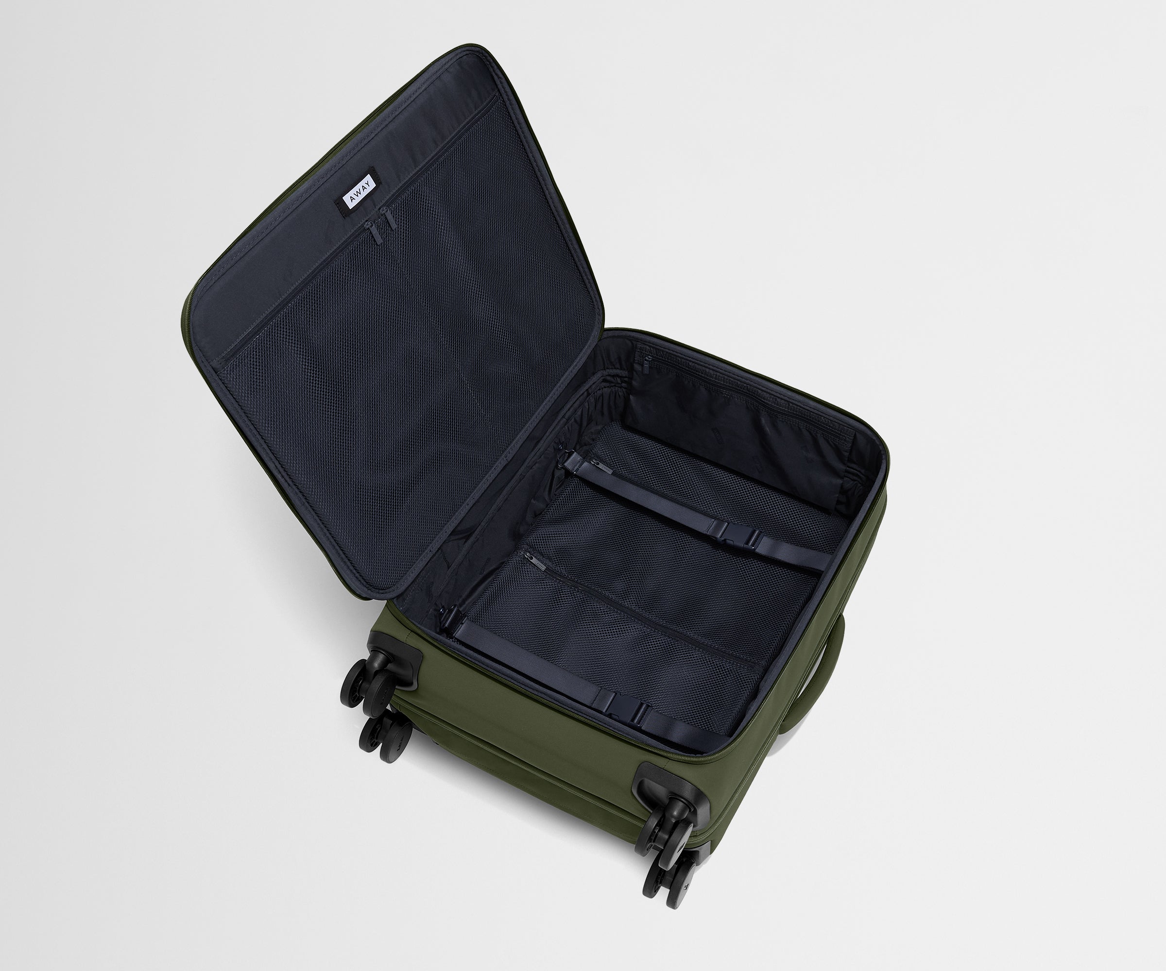 away-softside-medium-valise-soute-olive-green-extensible image 6