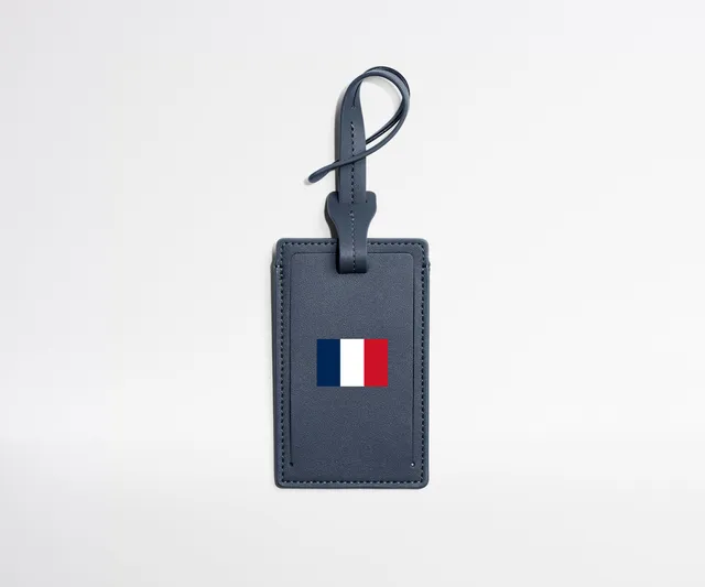 away-match-day-tiquette-bagage-france-drapeau-cuir image 1