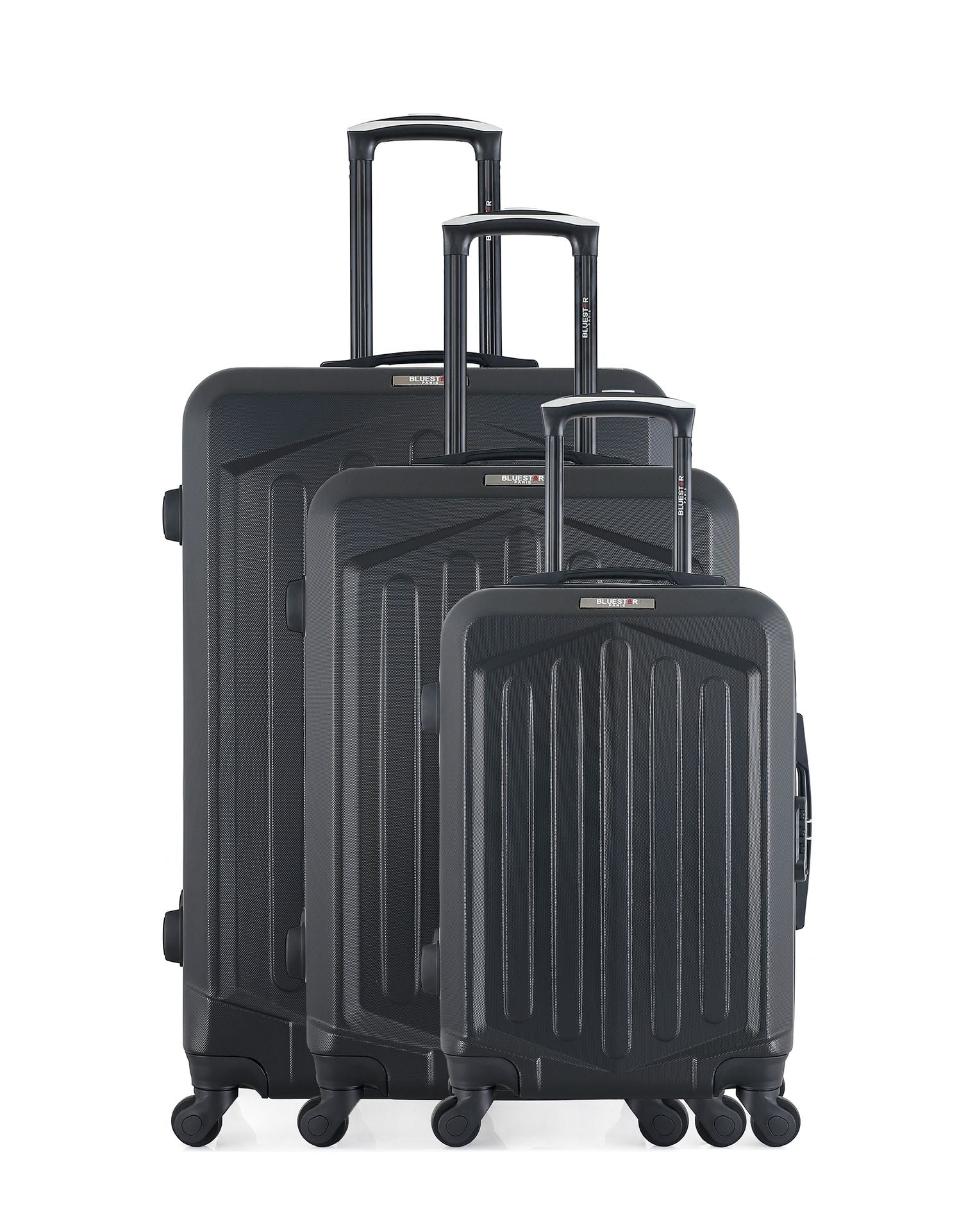 bluestar-hagen-set-3-valises-rigides-noires-cabine-37l image 2