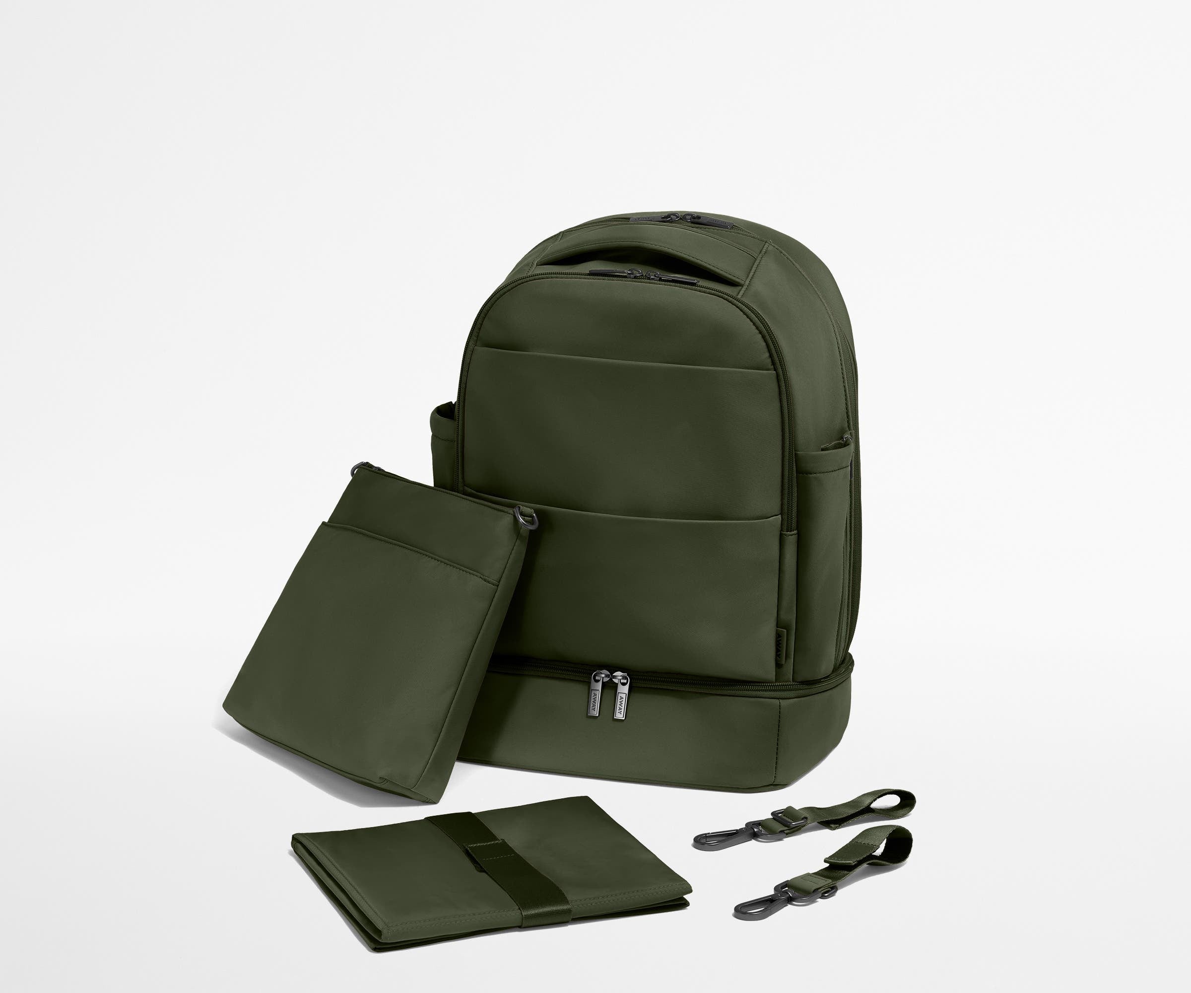 away-double-diaper-backpack-sac-dos-langer-vert-olive-green image 8
