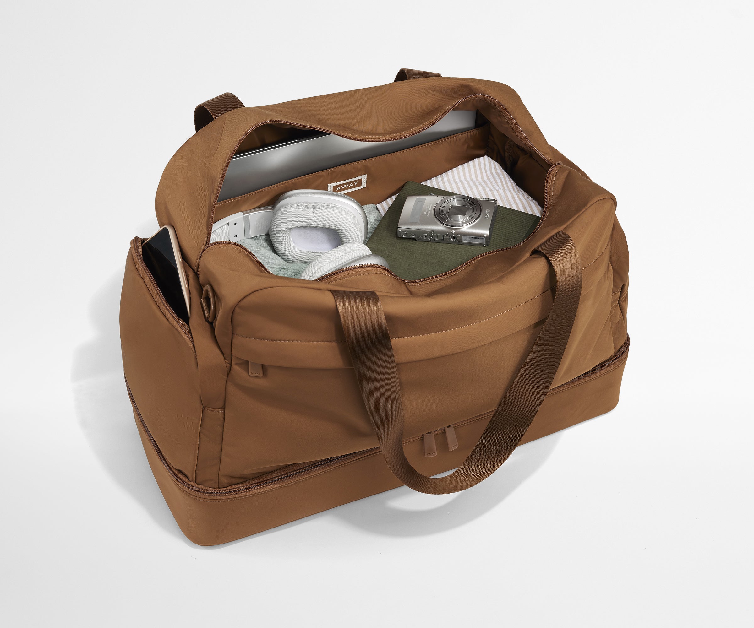 away-weekender-featherlight-sac-voyage-amaro-brown-44l image 4