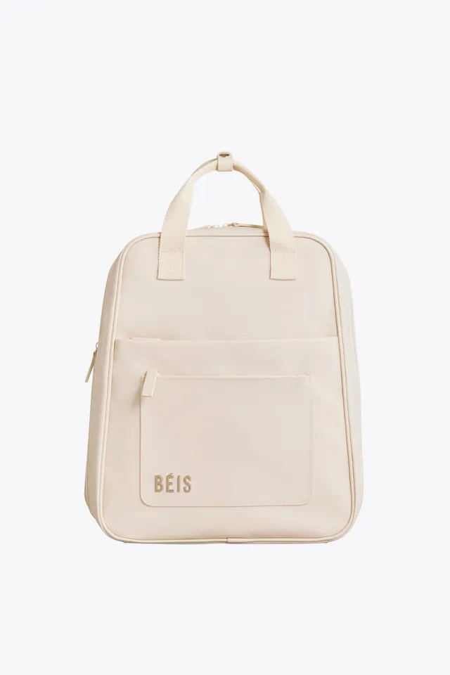 beis-backpack-sac-dos-extensible-beige-personnalisable image 1