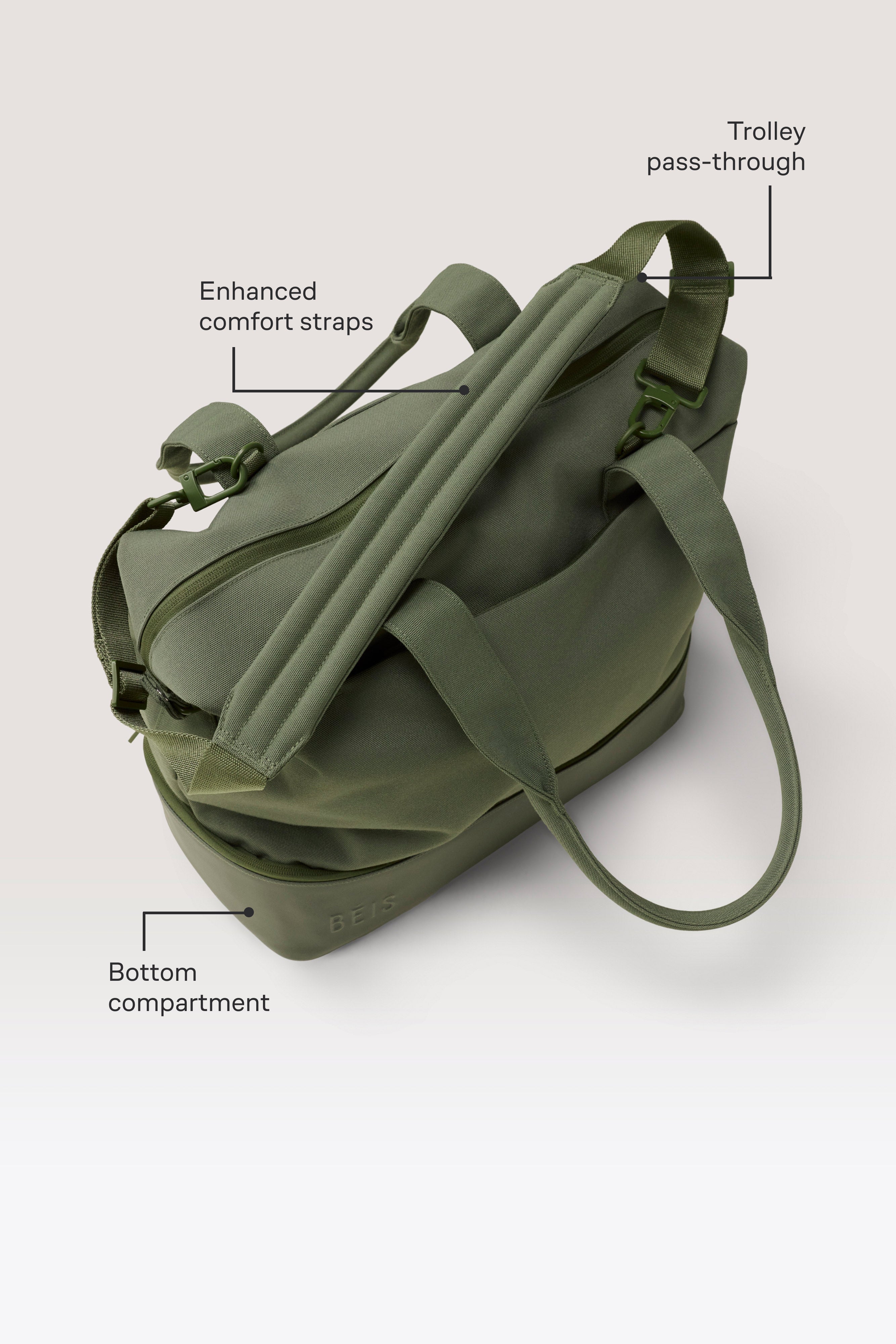 beis-mini-weekender-sac-week-end-olive-housse-ordinateur image 2