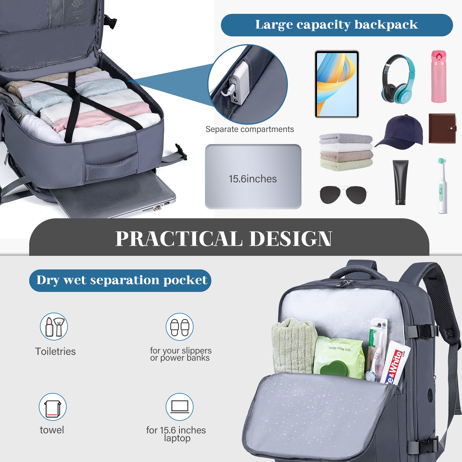 hayayu-sac-de-cabine-45x36x20-gris-fonc-32l-easyjet image 4