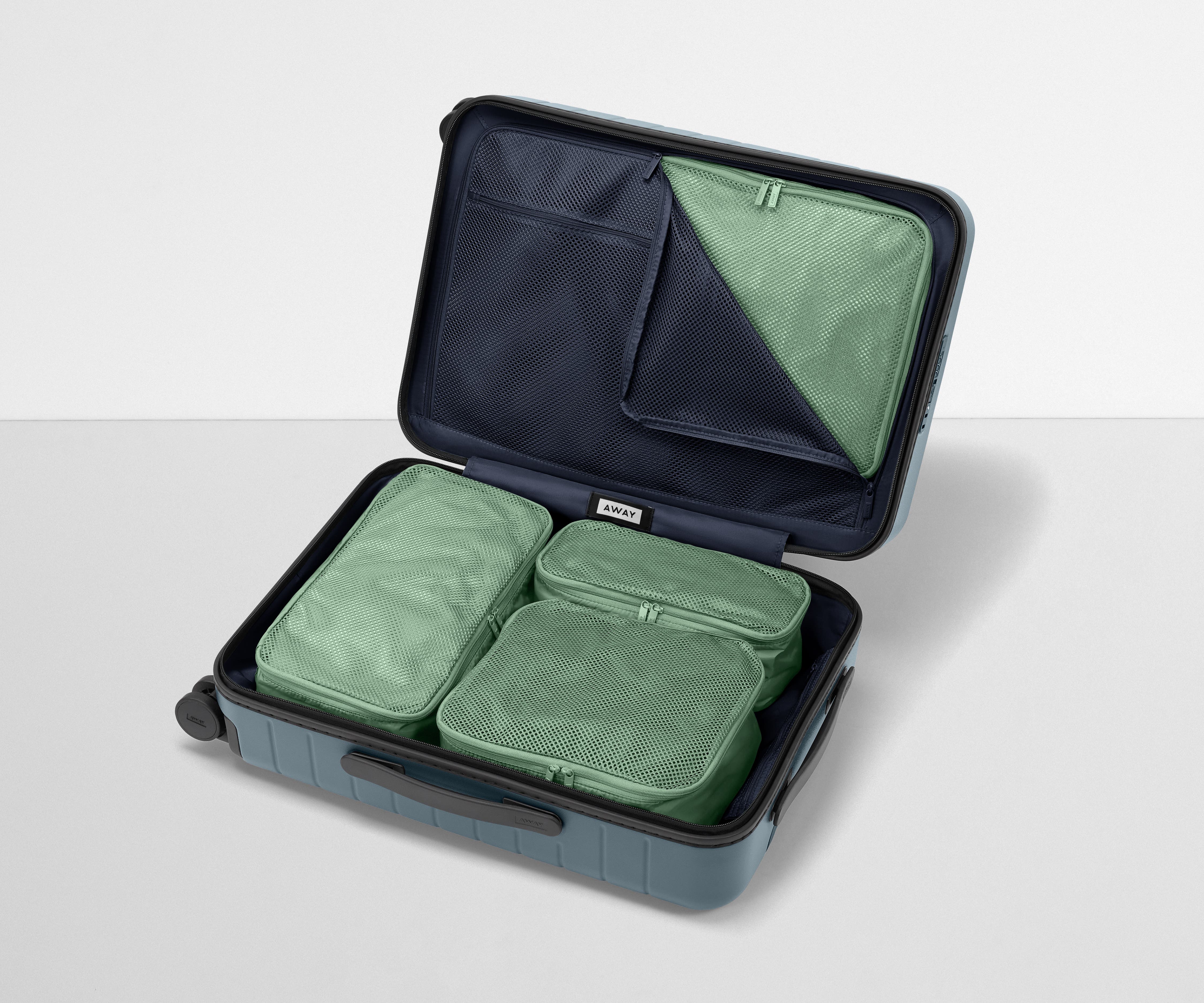 away-insider-packing-cubes-lot-4-cubes-rangement-sea-green image 3