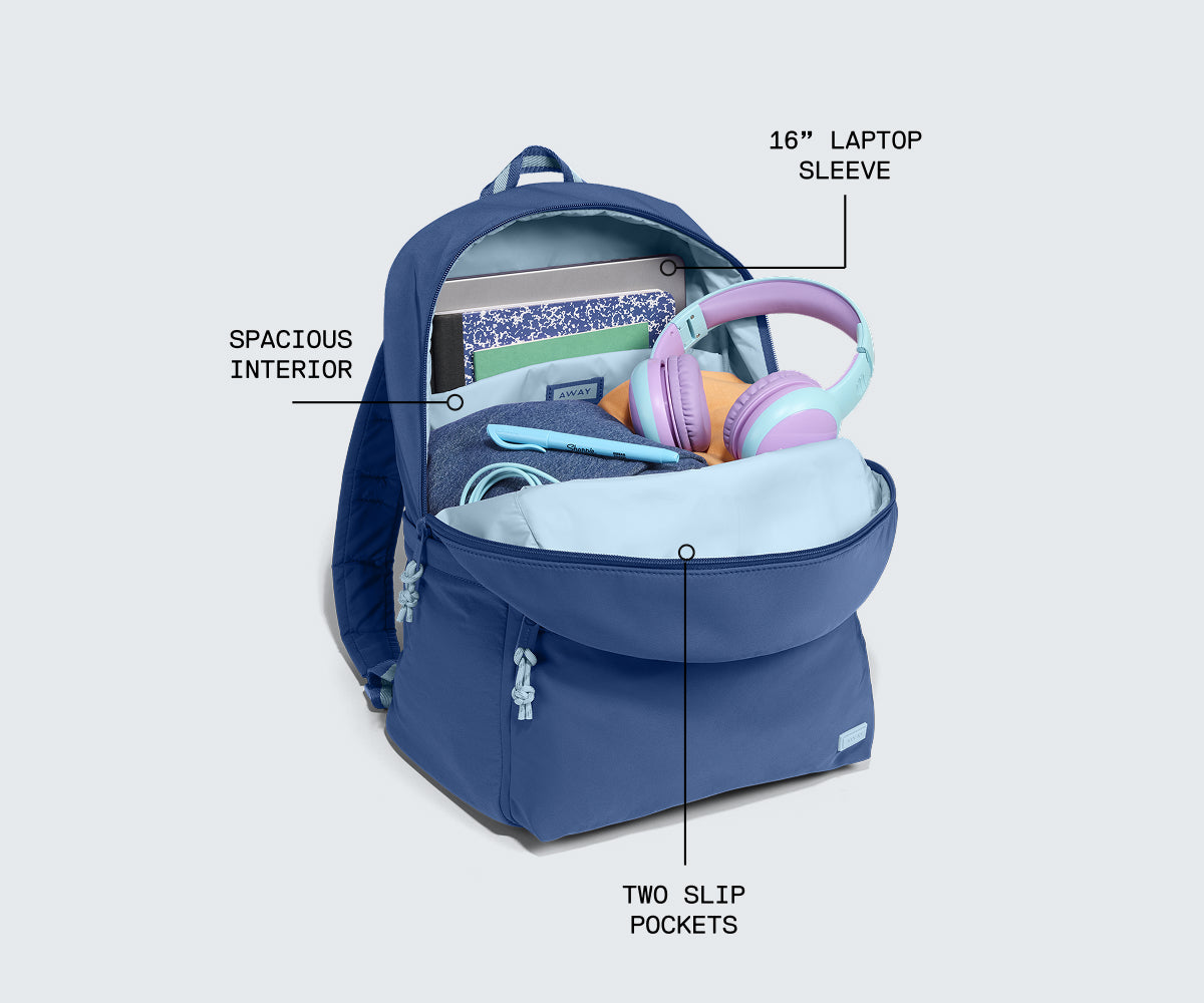 away-featherlight-daily-sac-dos-tidal-blue-ordinateur image 3