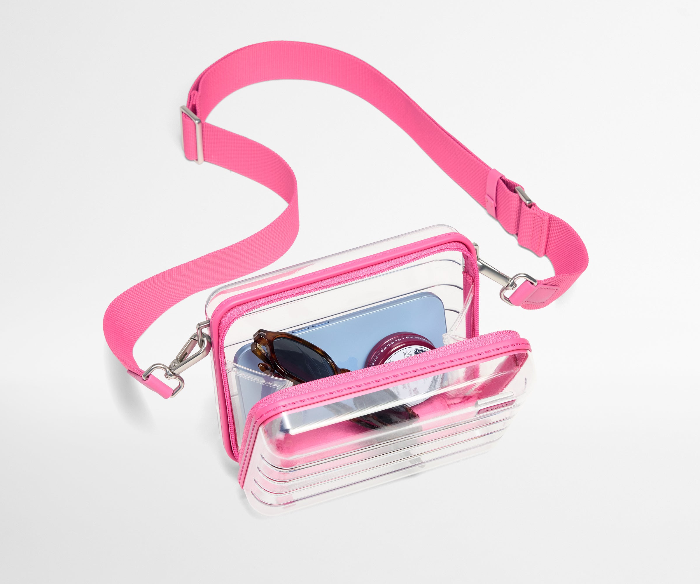away-stadium-bag-sac-transparent-rose-island-pink image 2
