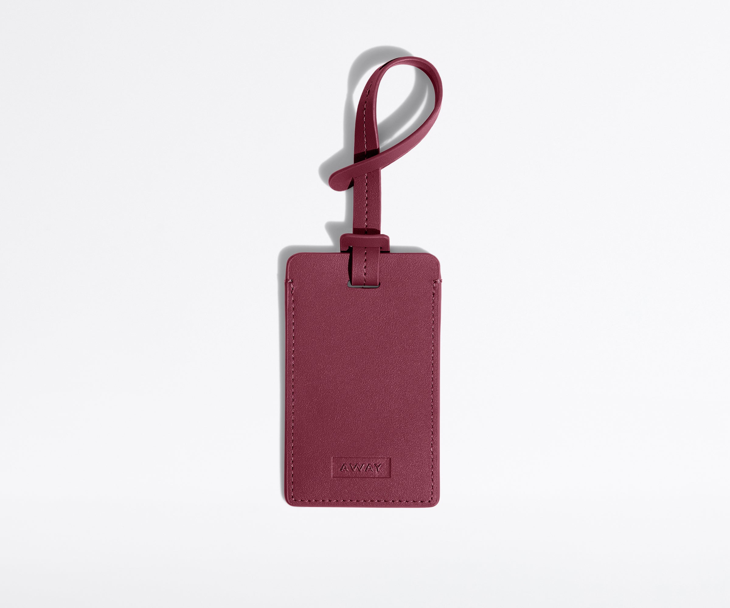 away-luggage-tag-tiquette-bagage-ruby-haze-cuir image 1