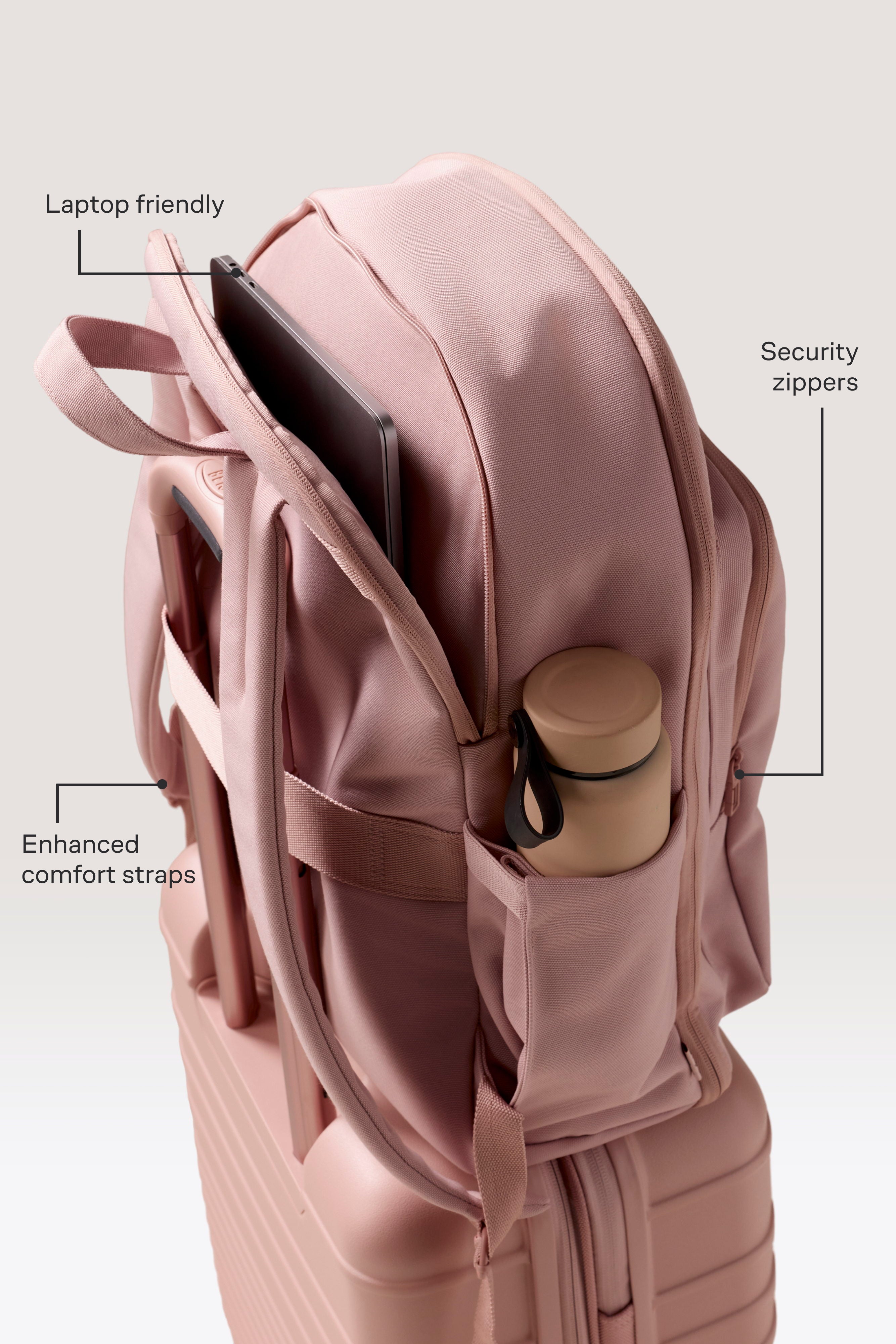 beis-travel-backpack-sac-dos-rose-atlas-pink image 2
